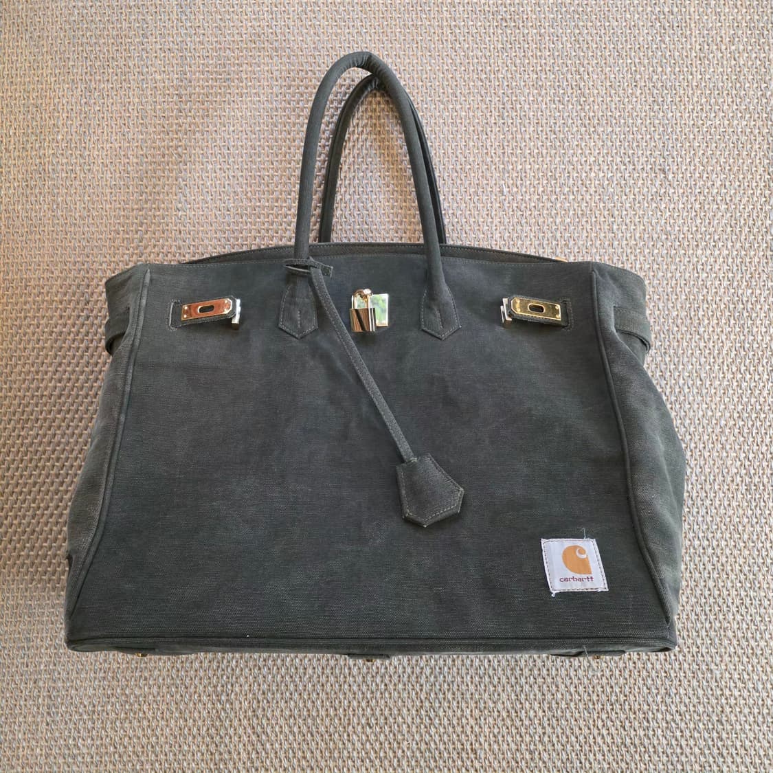 [역작, 희귀] 칼하트x그레잇랜드 버킨백 오마주 덱 밀리터리 텐트 칸바스 상품이미지10