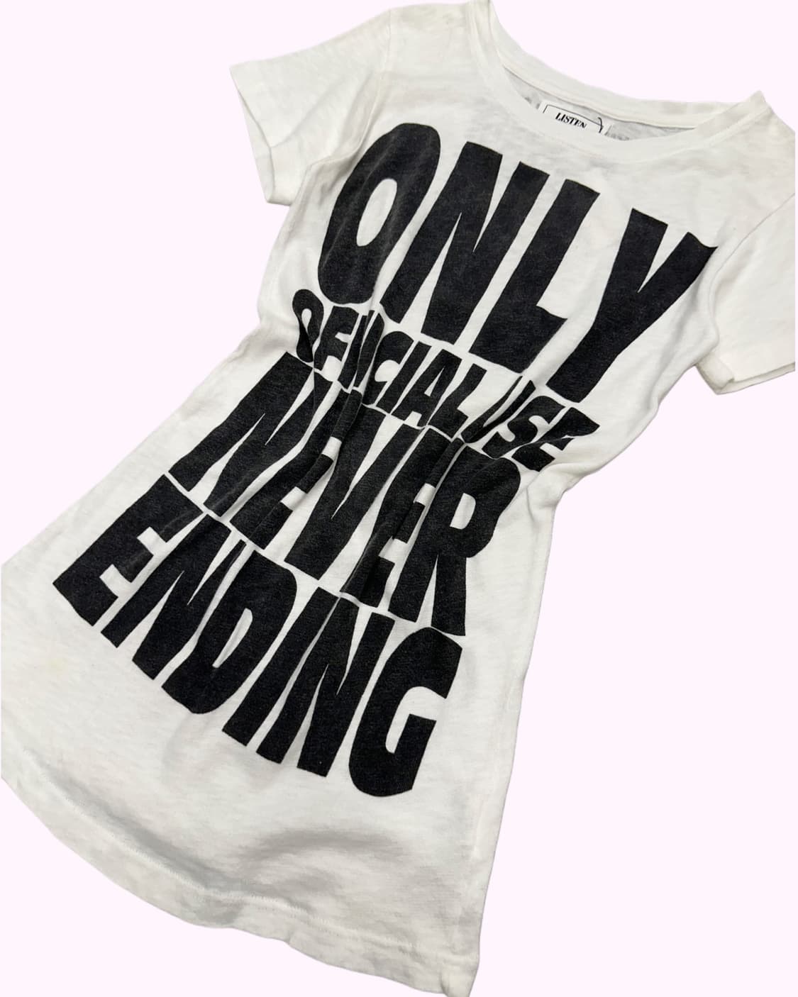 lettering white long t-shirt 상품이미지2