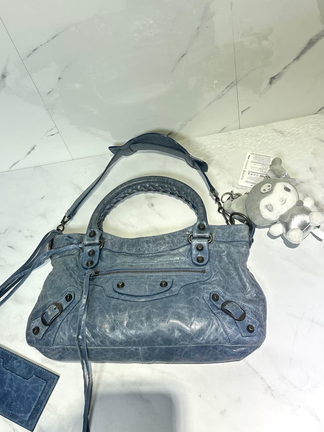 [A 정품] 발렌시아가 시티 모터백 퍼스트 블루 상품이미지2