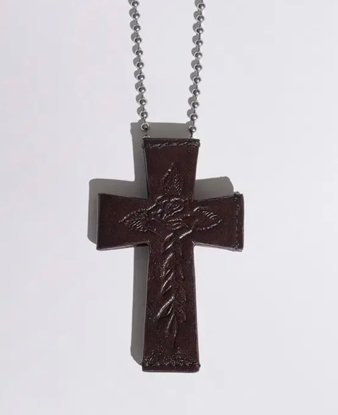 스컬프터 에드하디 크로스 레더 스트랩 월렛 브라운 상품이미지1