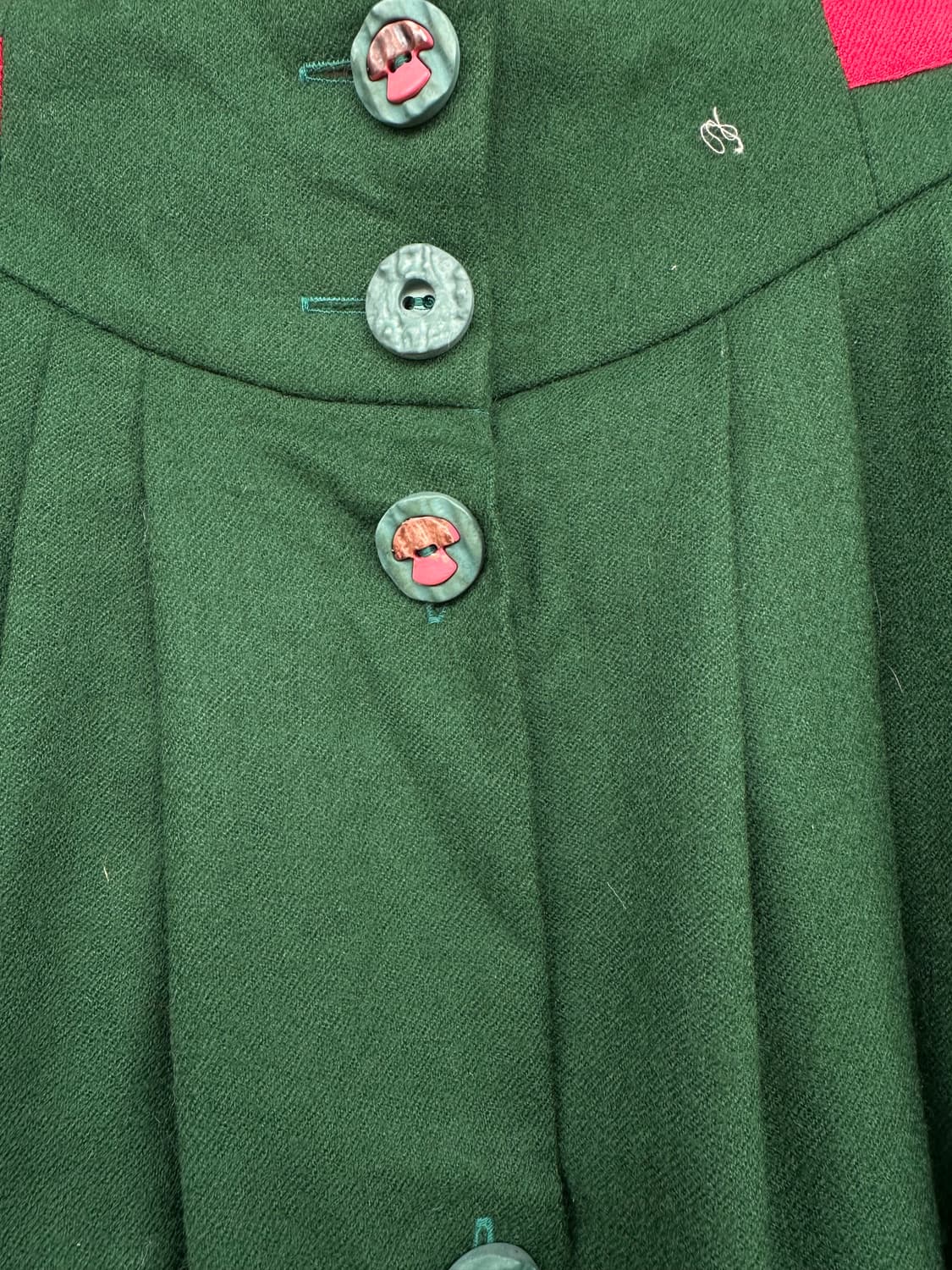 '머쉬룸 버튼 딥그린 훌 스커트 상품이미지4