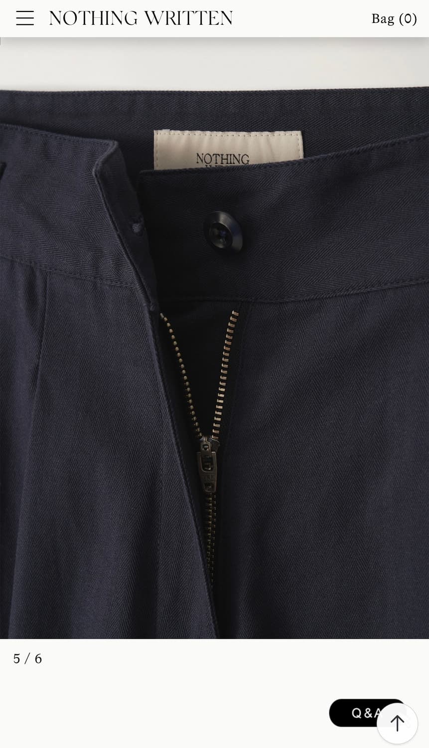 낫띵리튼 해링본 트라우저 네이비 M 상품이미지5