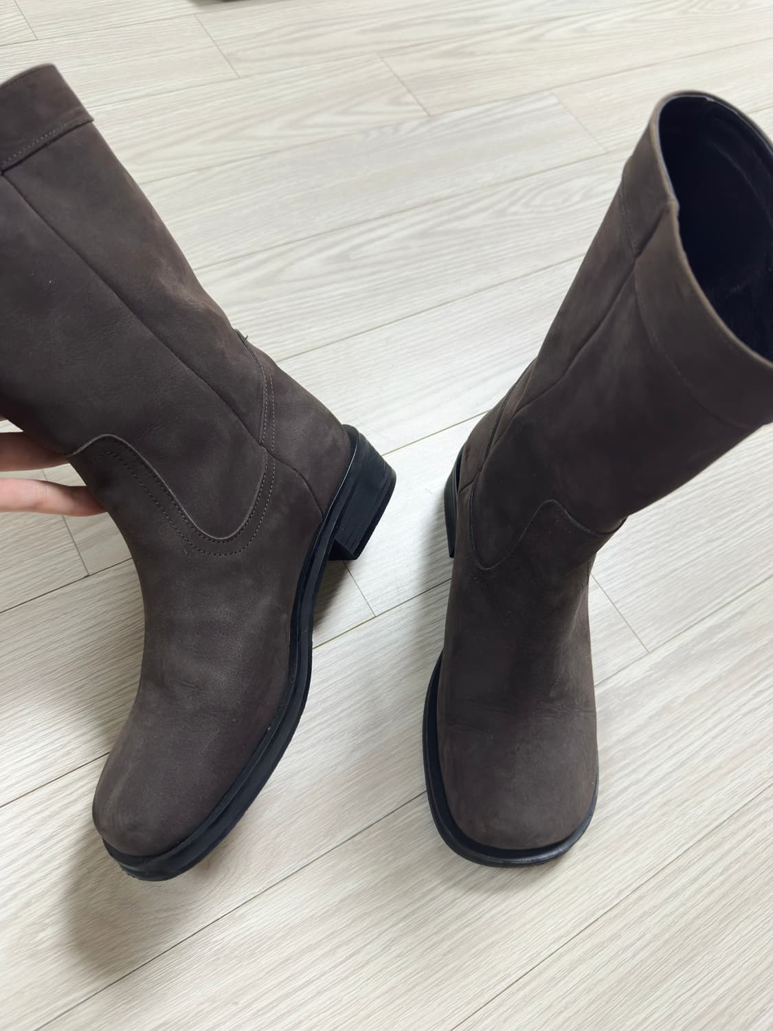 글렌 웨이버리 홈스 스웨이드 미들부츠 브라운 235 상품이미지4