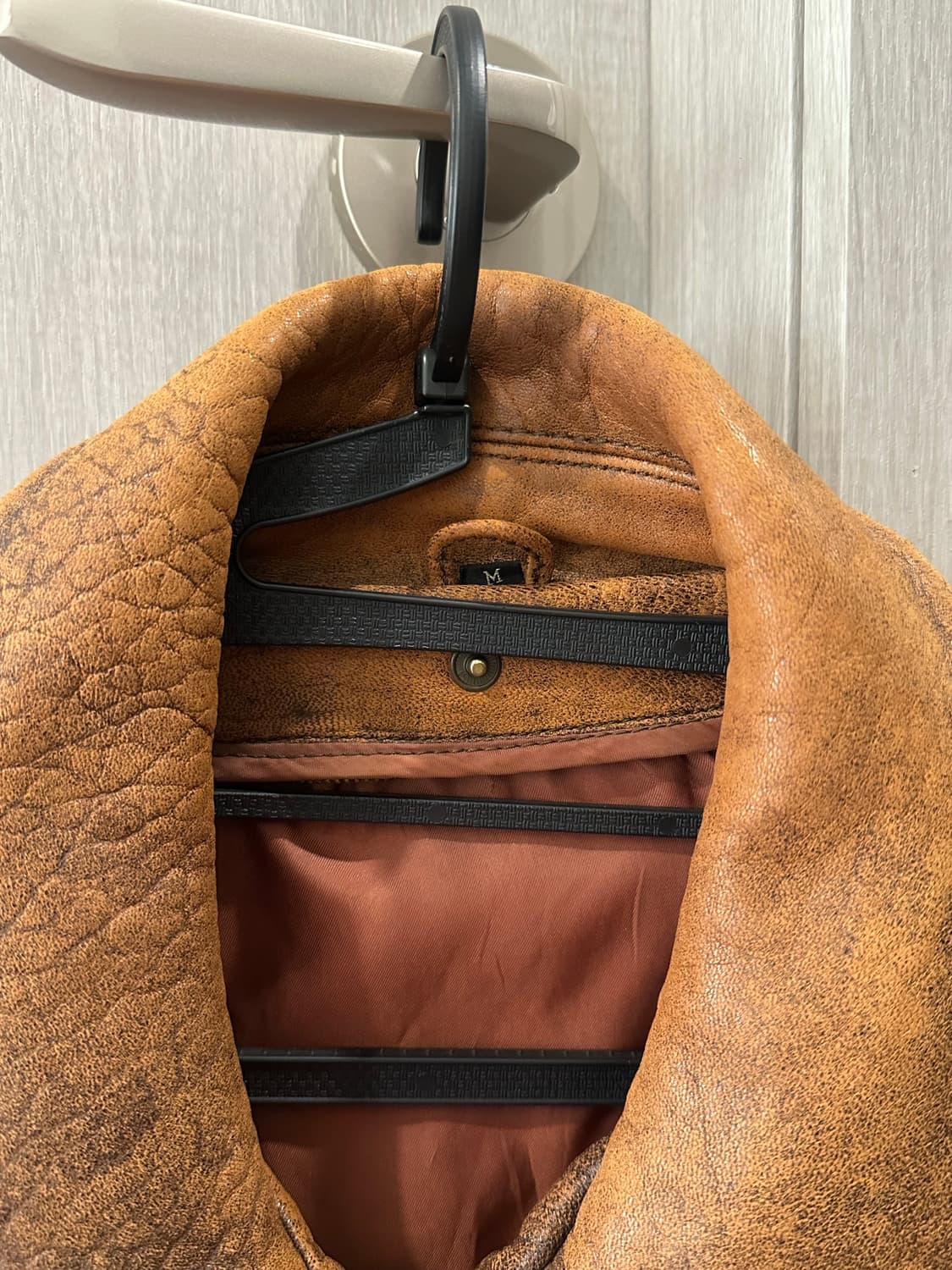 빈티지 브라운 양가죽 봄버 자켓 상품이미지3