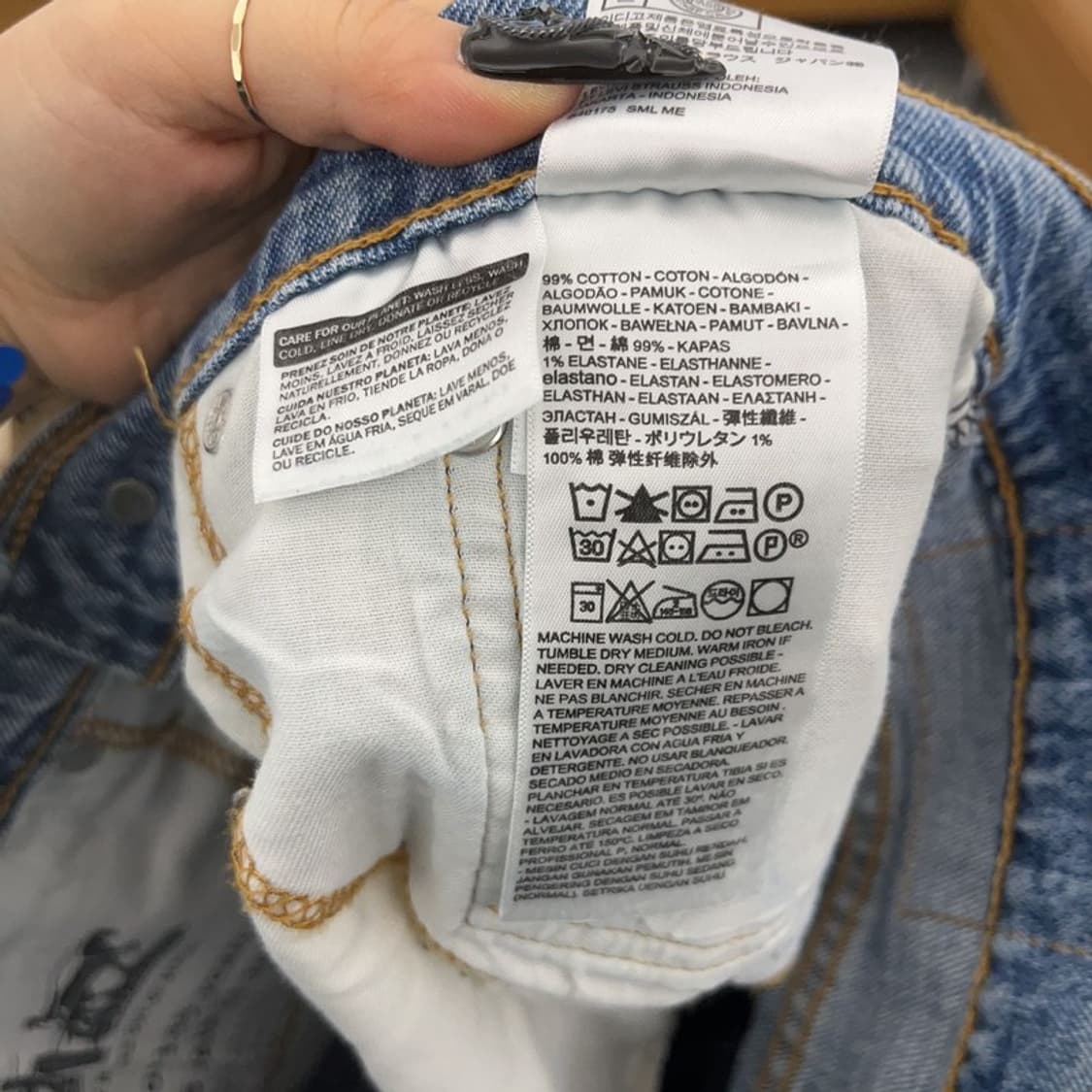 리바이스 514 캐주얼 빈티지 데미지 워싱 데님팬츠 32인치 C08591 상품이미지6