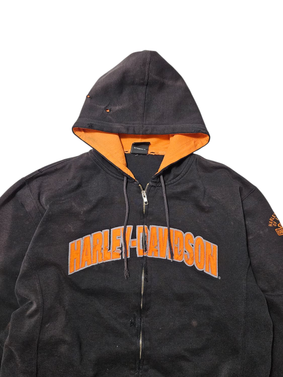 할리데이비슨 하드페이딩 데미지 후드집업 L 상품이미지5