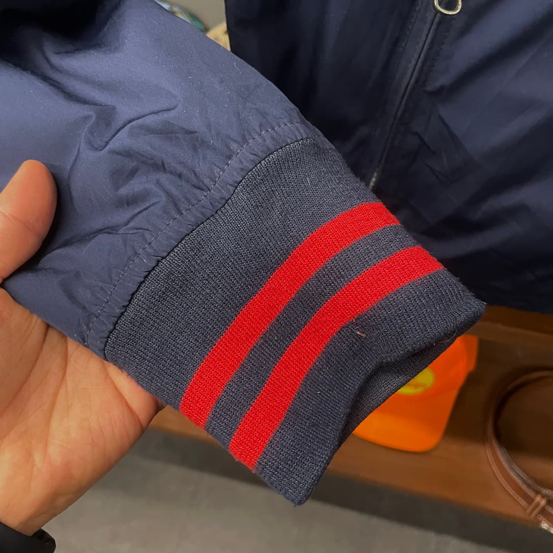 90s 폴로 랄프로렌 레터링 후드 내장 페리 자켓 블루종 스윙탑 N294 상품이미지5