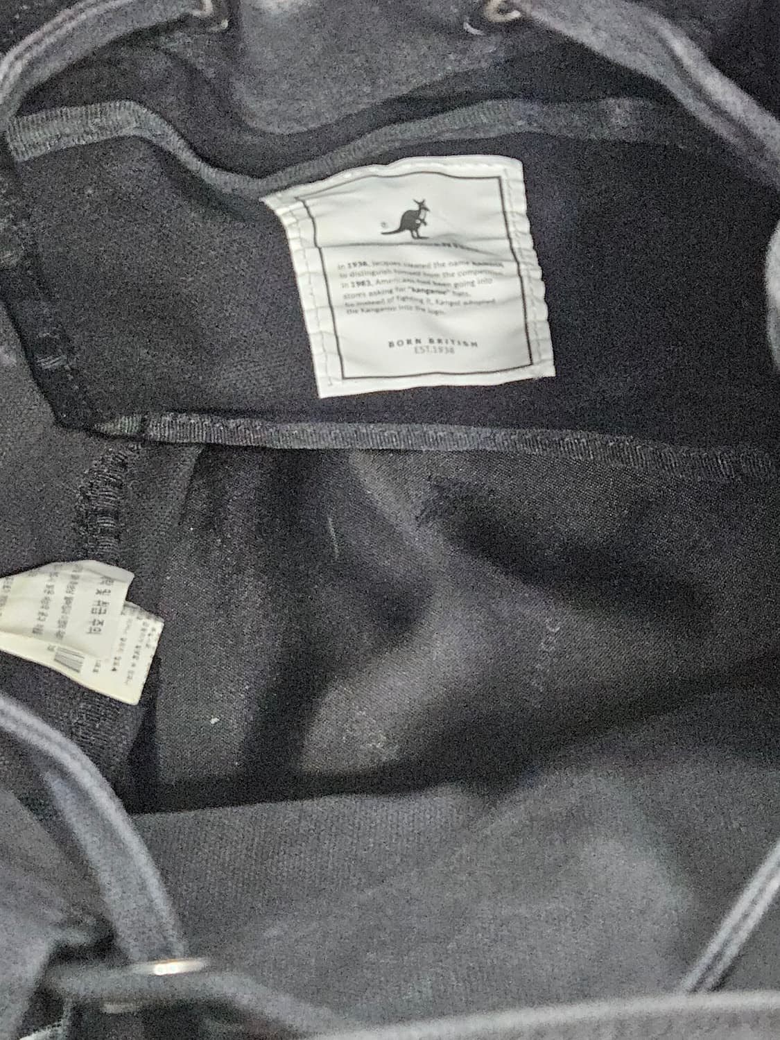 캉골(KANGOL) 드로우 스트링 버킷백 블랙  상품이미지4