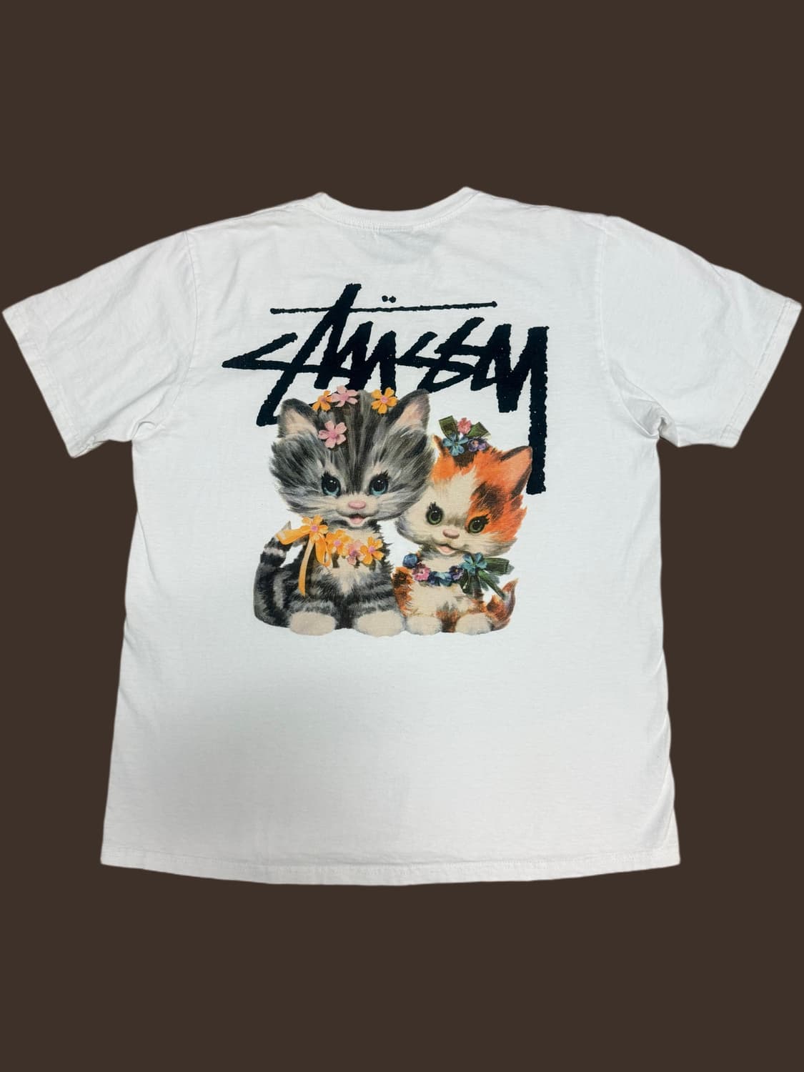 Stussy kittens 스투시 반팔티 M 상품이미지2