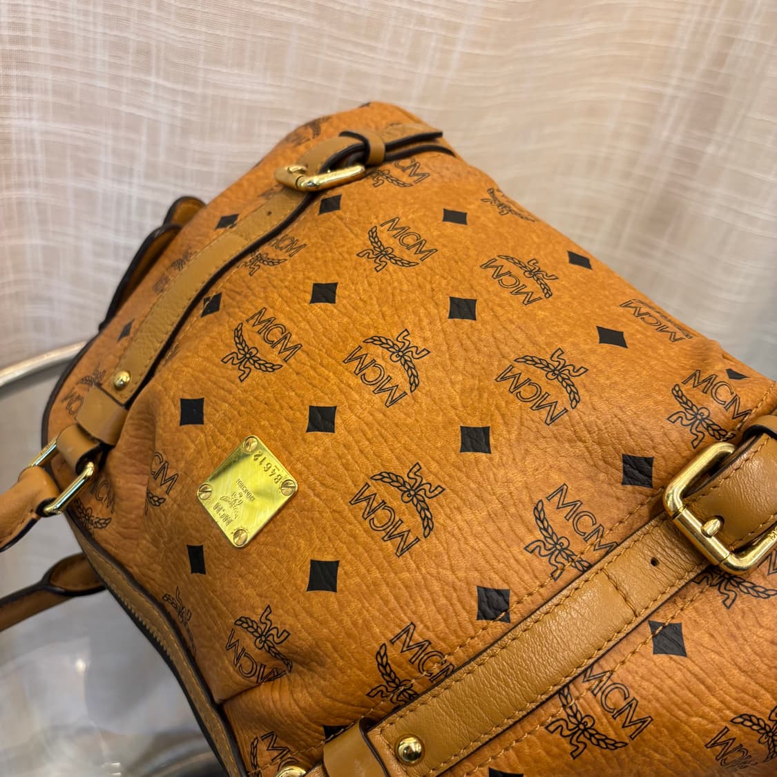 정품 MCM 황토 비세토스 토트백     상품이미지6