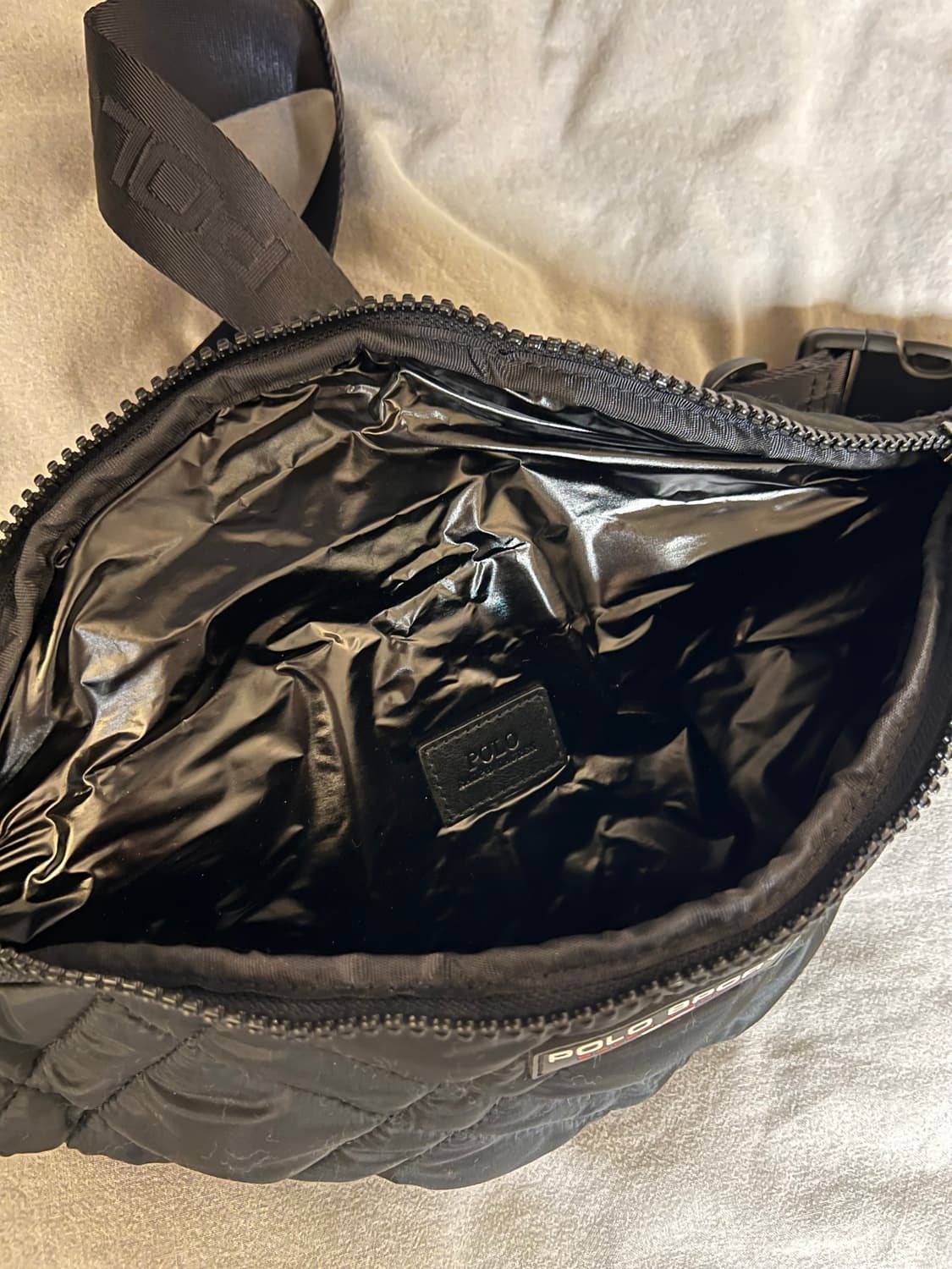 폴로 스포츠 크로스백 웨이스트백 벨트백 퀄팅 검정 상품이미지8