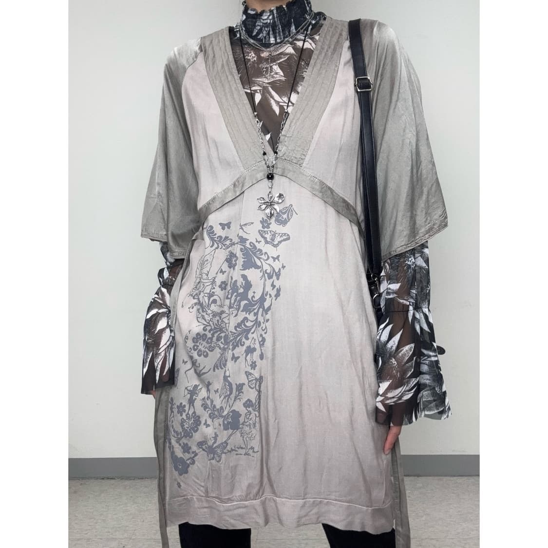 빈티지 브라운 오리엔탈 원피스 상품이미지1