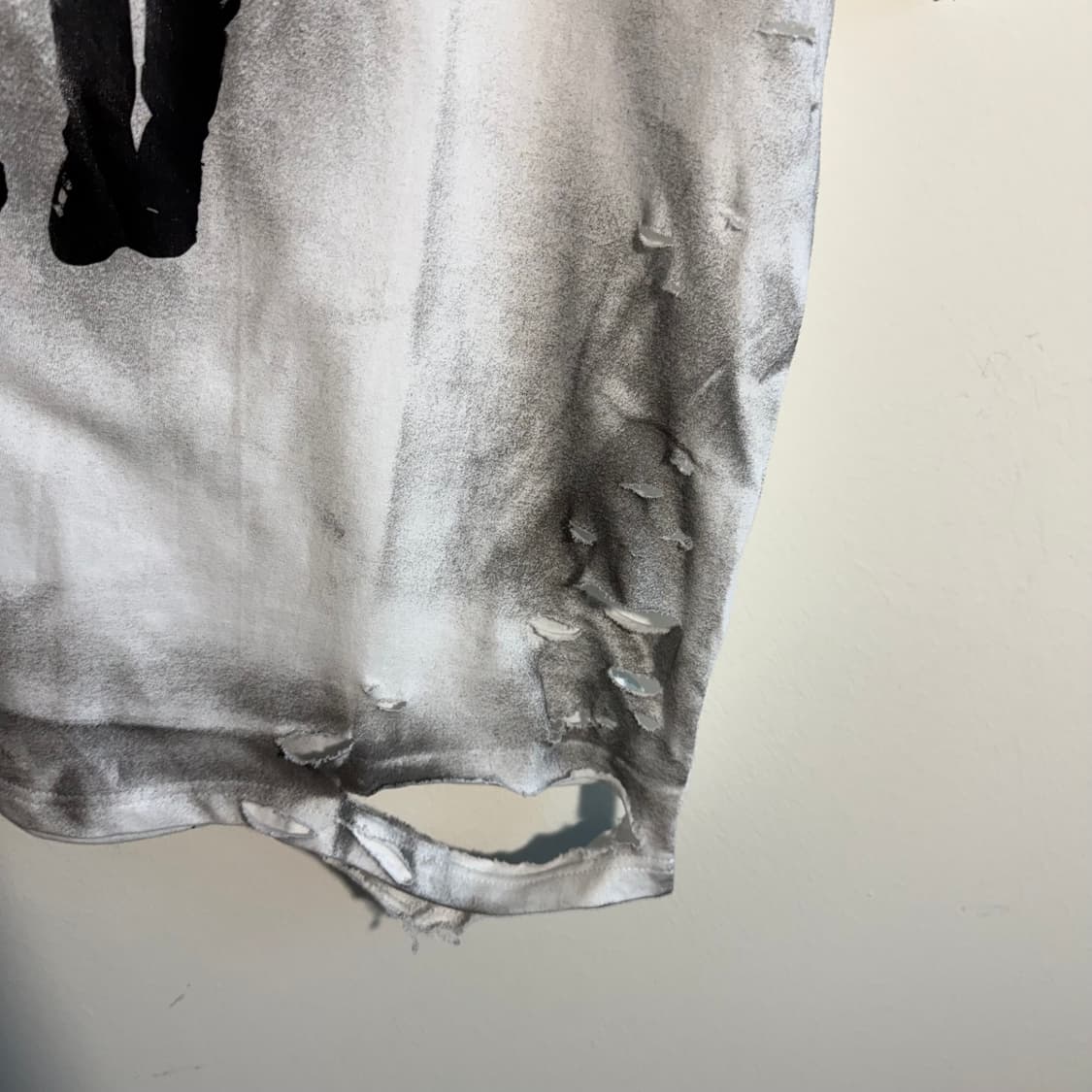 빈티지 무드 릭오웬스 칸예웨스트 제작 디스트로이드 데미지 반팔  상품이미지4