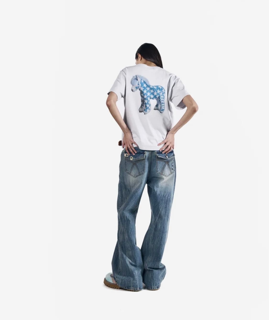 아캄 horse half top / blue / 2size 상품이미지3