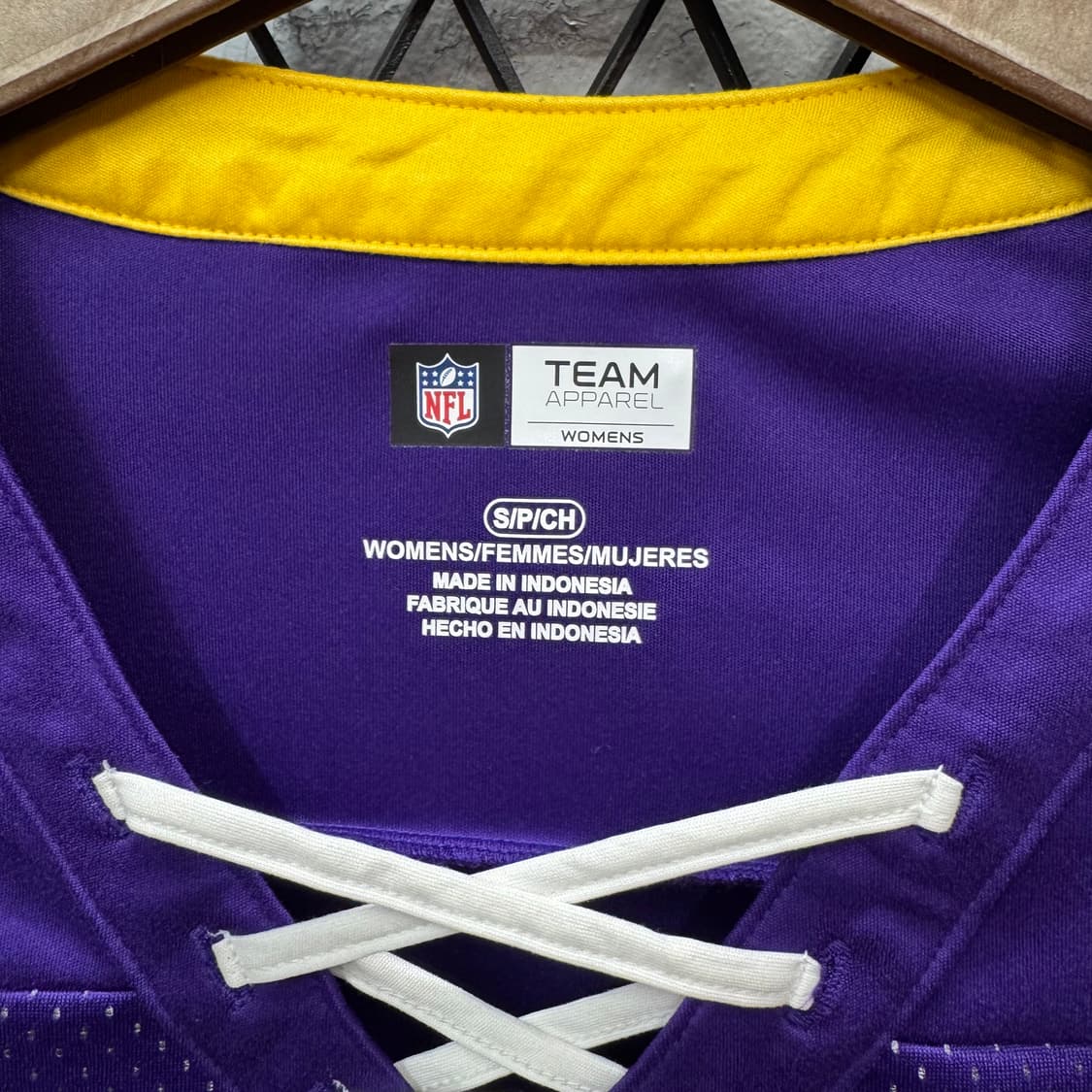 NFL 팀 어패럴 우먼스 레이스업 메쉬 패션 저지 퍼플 상품이미지6