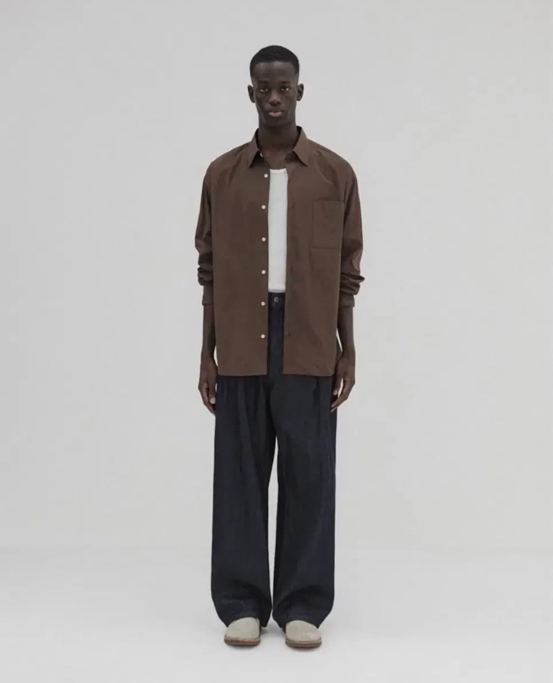 [30]비슬로우 투턱 생지 데님 인디고 새상품 상품이미지1