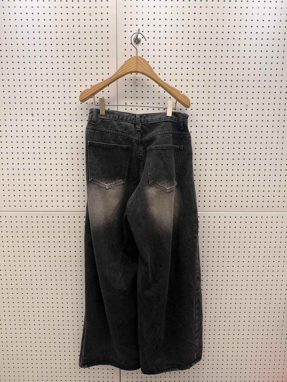 빈티지 워싱 핀턱 커브드 데님 팬츠 U647 상품이미지3