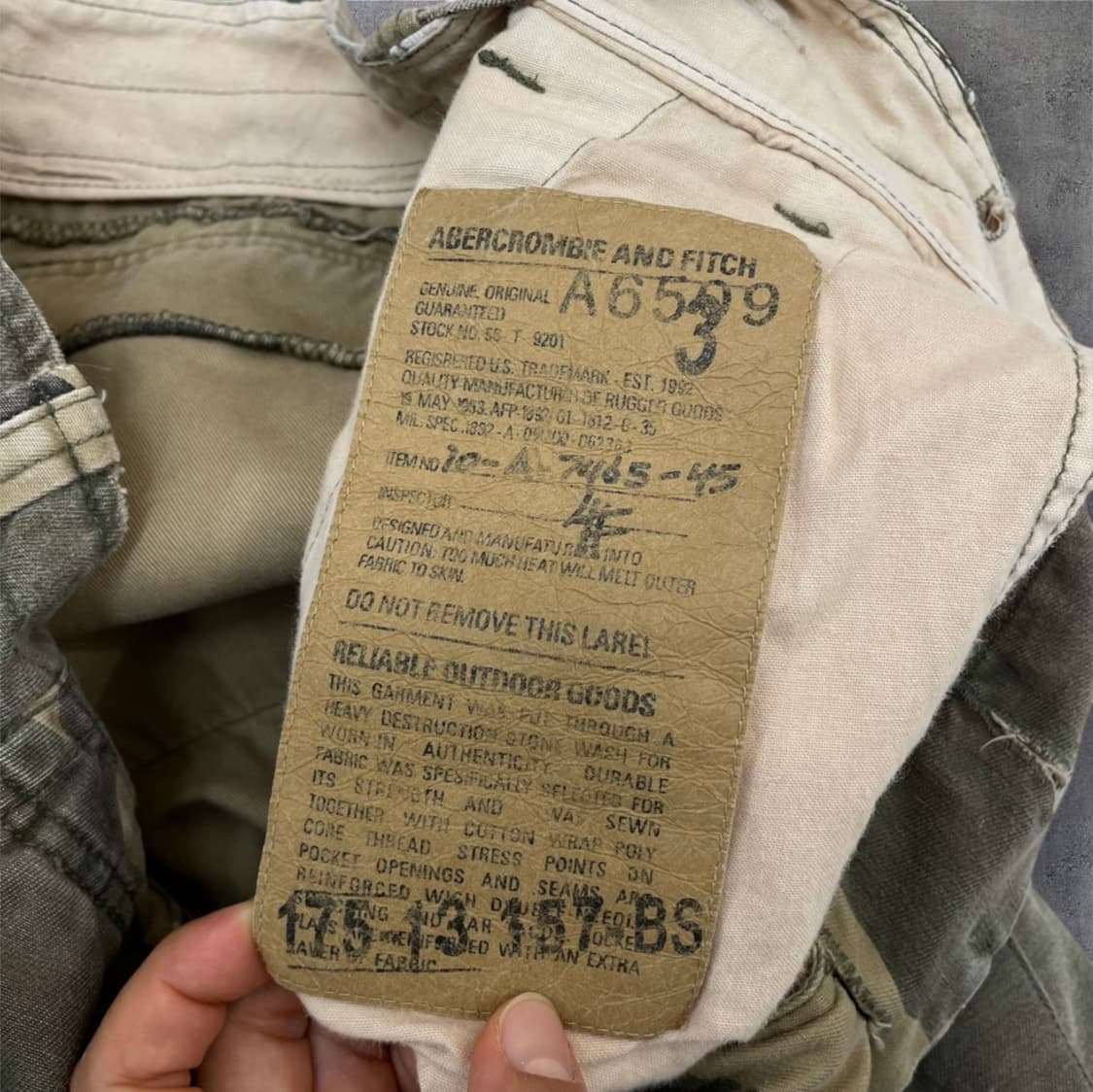 아베크롬비 Abercrombie 밀리터리 카모 하프 카고팬츠 30 상품이미지3