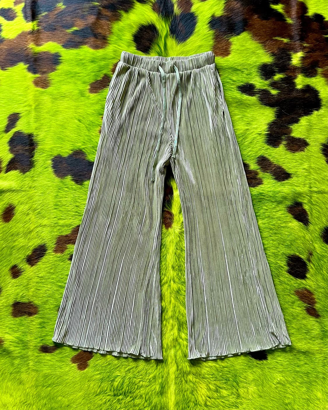 JPN Vintage Wide Boots-Cut Pleats Pants 상품이미지3