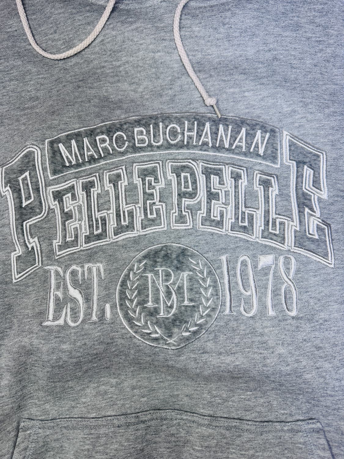 빈티지 90/00s 펠레펠레 pellepelle 후드티 그레이 2XL 상품이미지3