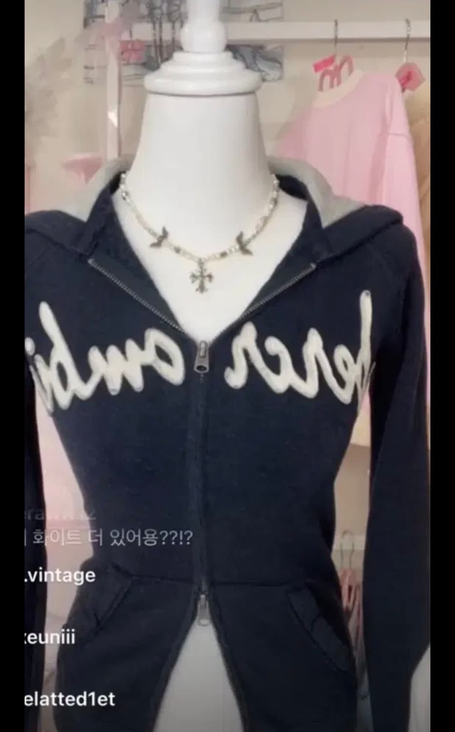 아베크롬비 딱붙 후드집업 네이비 상품이미지2