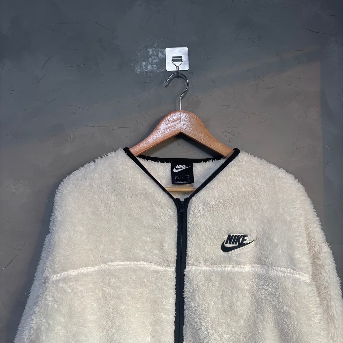 나이키 스우시 플리스 자켓 화이트 상품이미지2