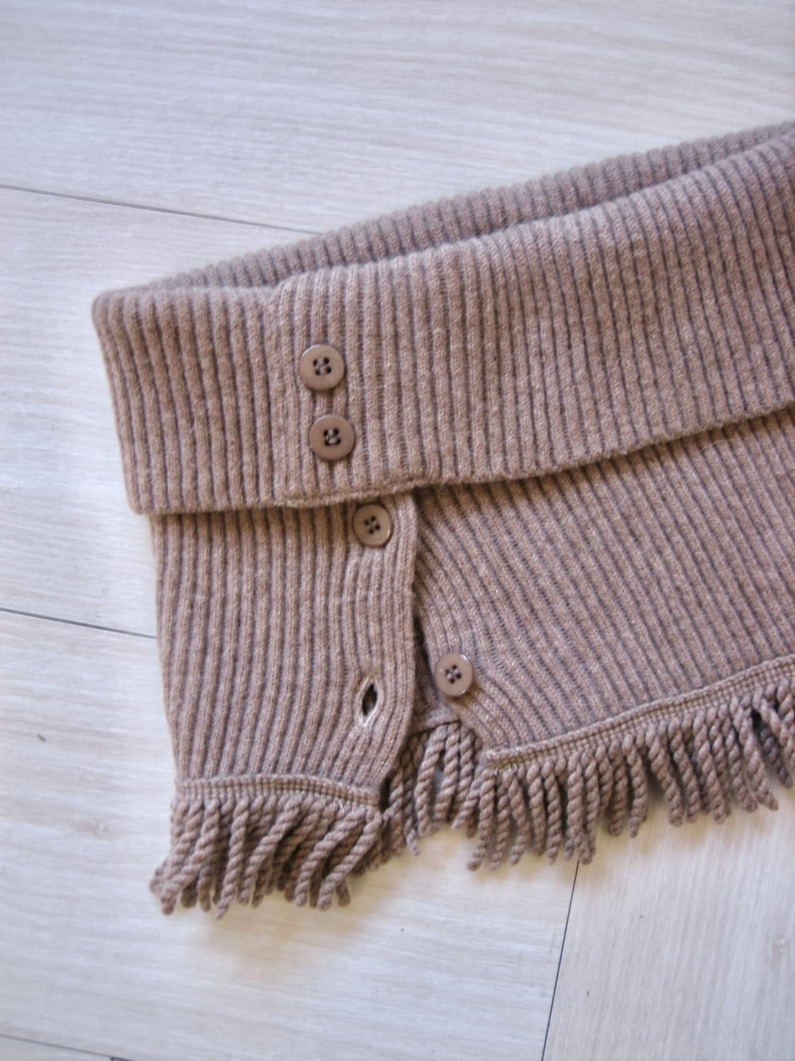 [Vintage] border button knit turtleneck 상품이미지1