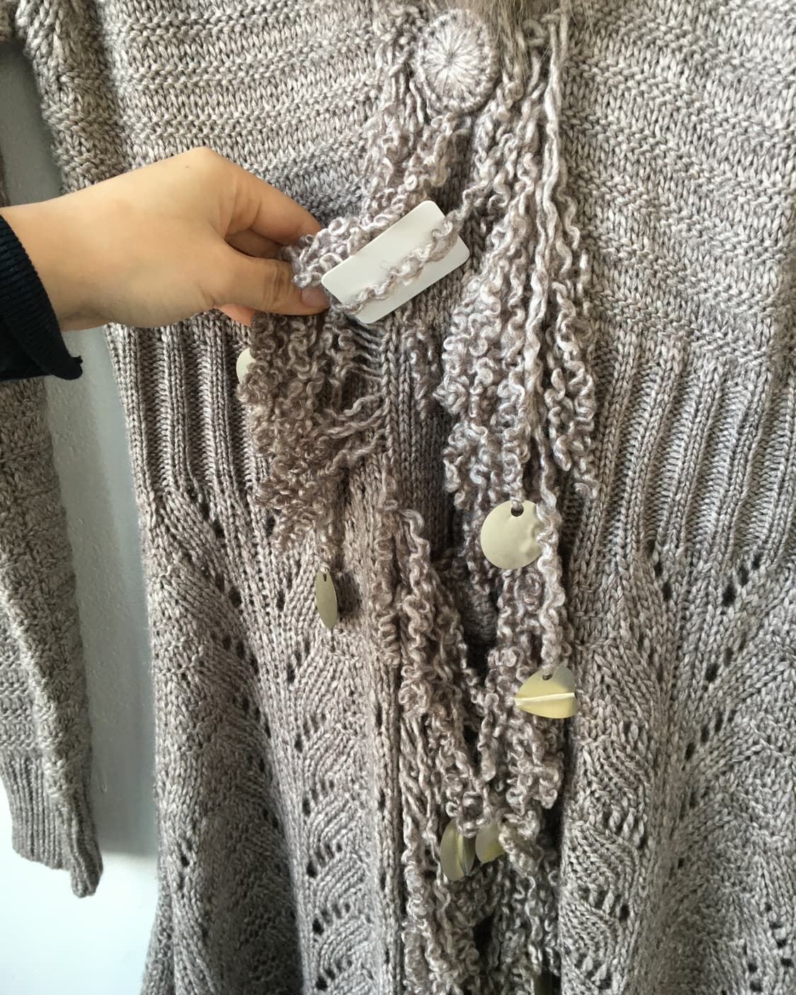 Fur trimming knit cardigan 상품이미지5