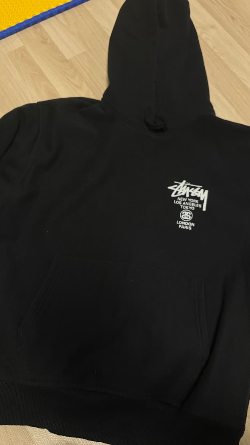 스투시 월드투어 후드 블랙 m 상품이미지4
