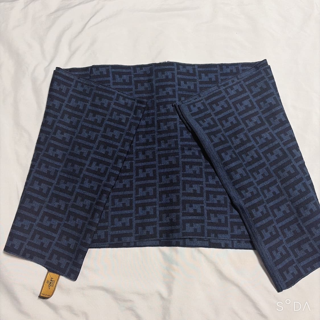 펜디 FF 로고 머플러 네이비 상품이미지1