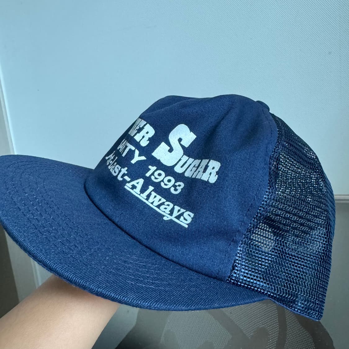 USA 빈티지 모자 볼캡 vintage cap 트러커 메쉬 네이비 상품이미지7