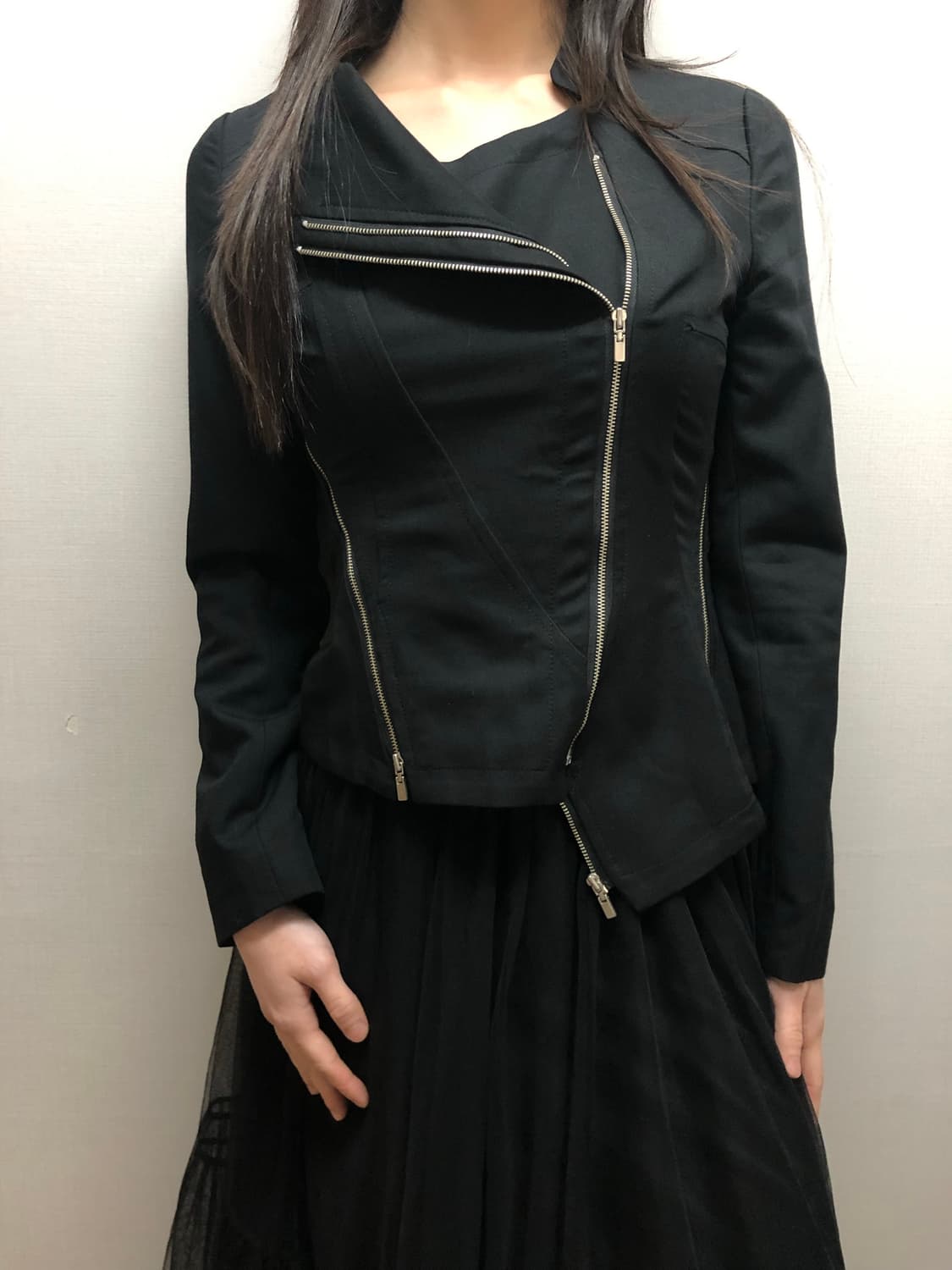 빈티지 블랙 펑크 디테일 자켓 상품이미지2