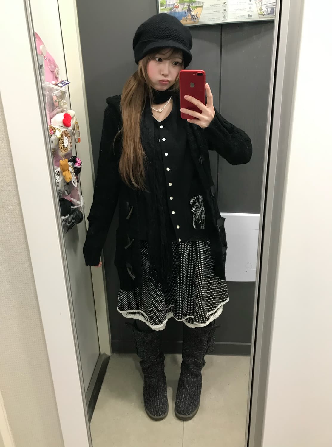 데일리 블랙 모리걸 리본 도트 코디세트 상품이미지1