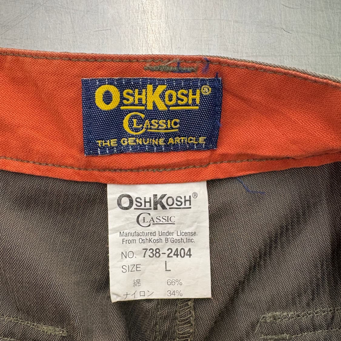 오시코시 카키색 카고 버뮤다 반바지 28in(조절가능) 상품이미지6