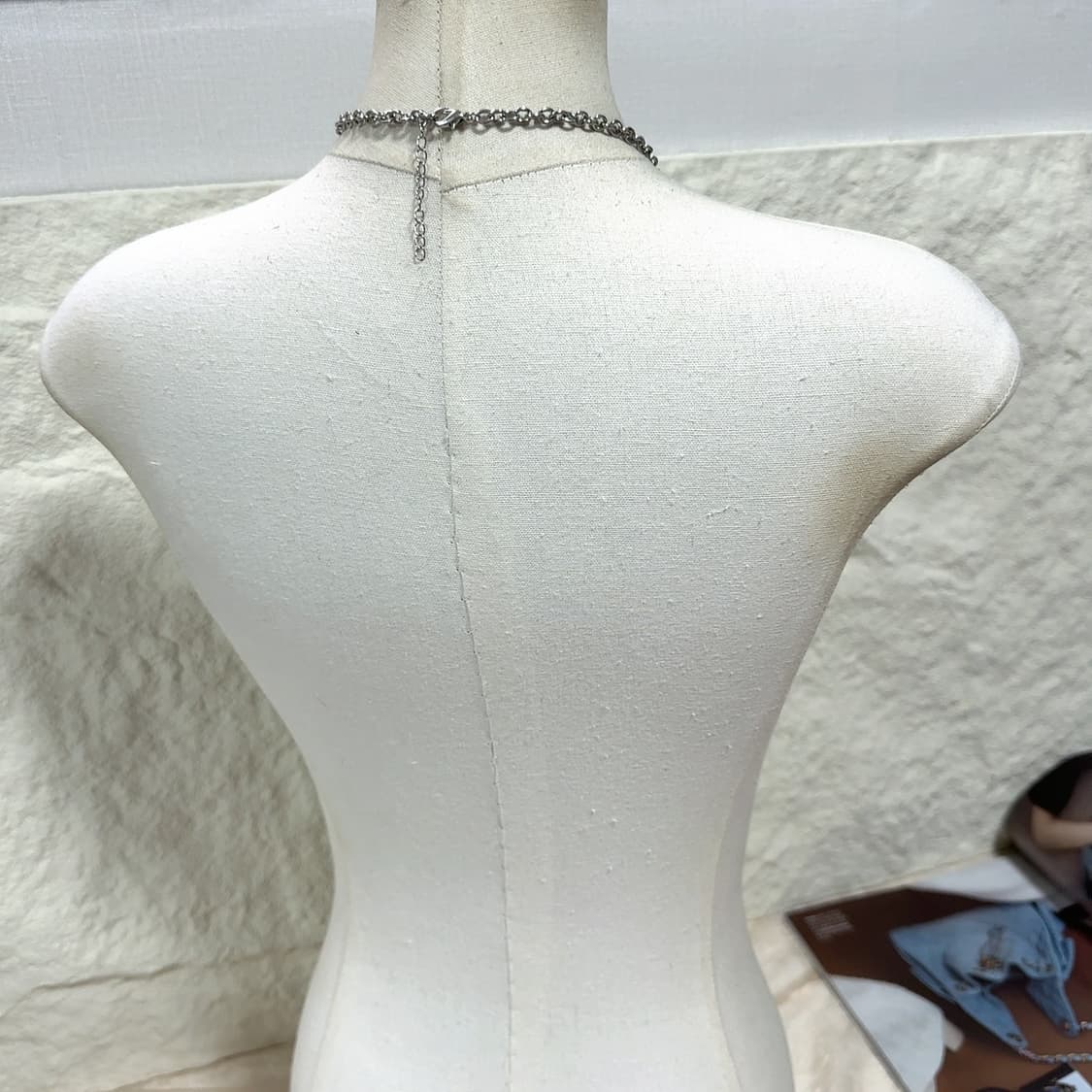 빈티지 해머링 미러 메탈 목걸이 상품이미지3