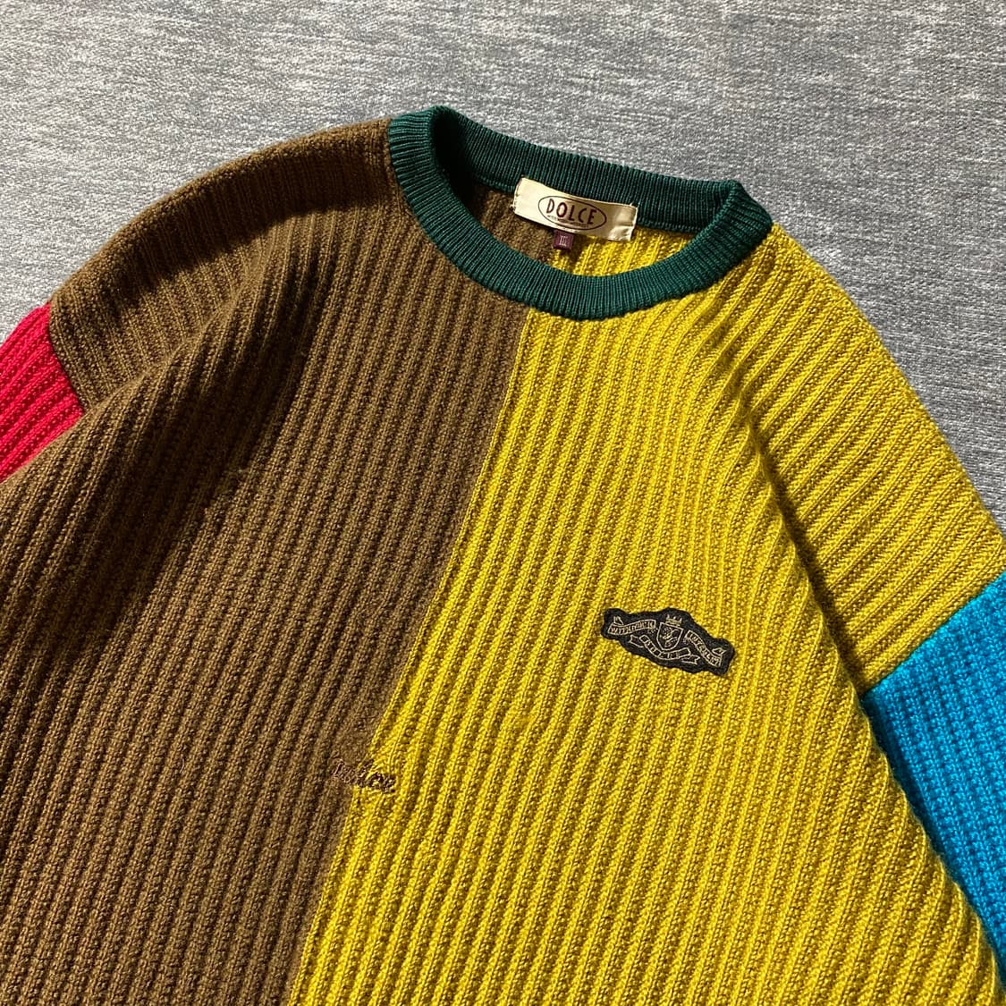 -90s Dolce 컬러브록 울 니트 상품이미지2