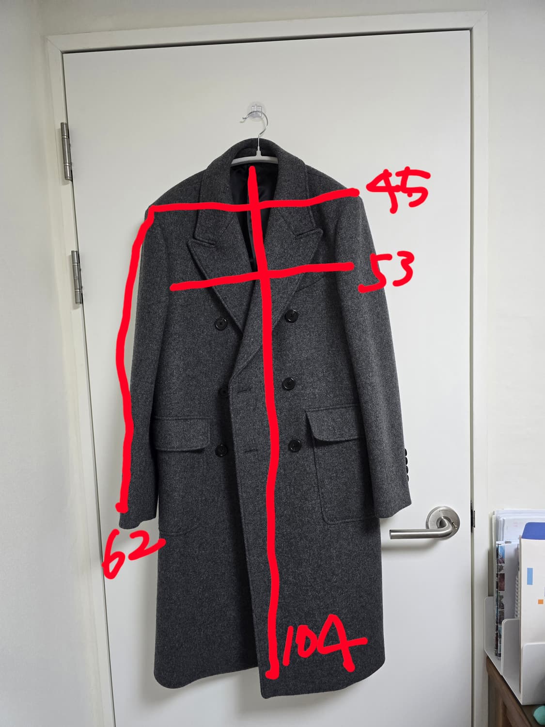 커스텀멜로우 남성 더블 코트 회색 95 상품이미지6