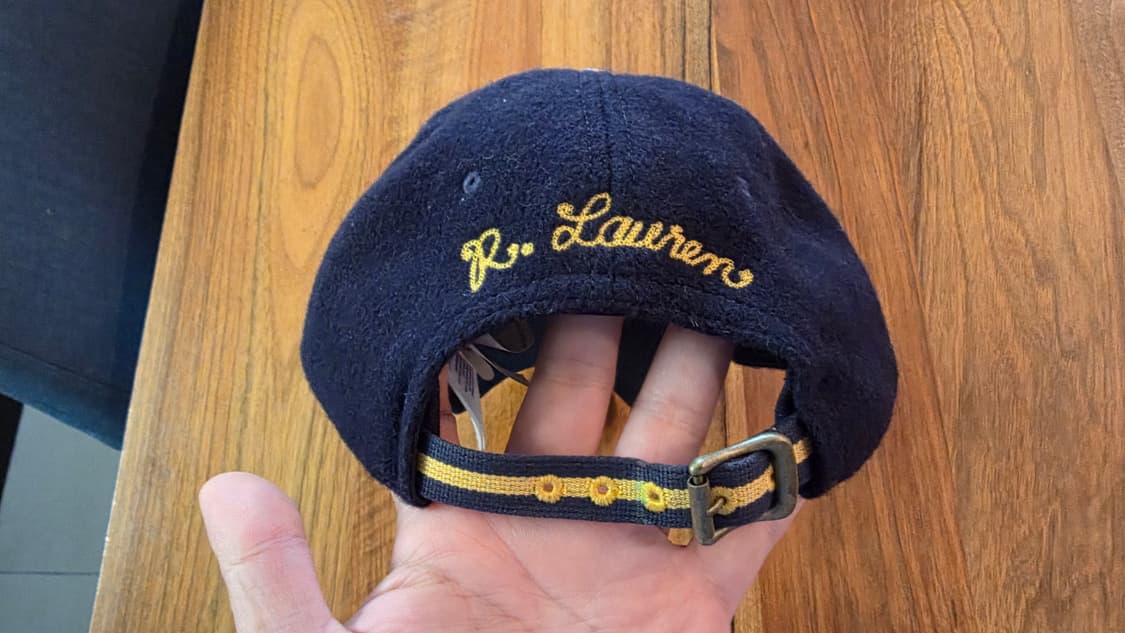 [새제품] 랄프로렌 울 레더 레터맨 볼캡 / 한정판 초레어 상품이미지4