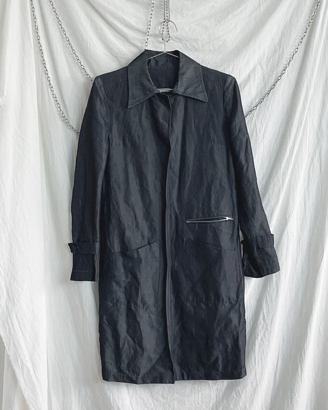 코스튬내셔널 아티저널 인디고워시 린넨 코트 상품이미지6