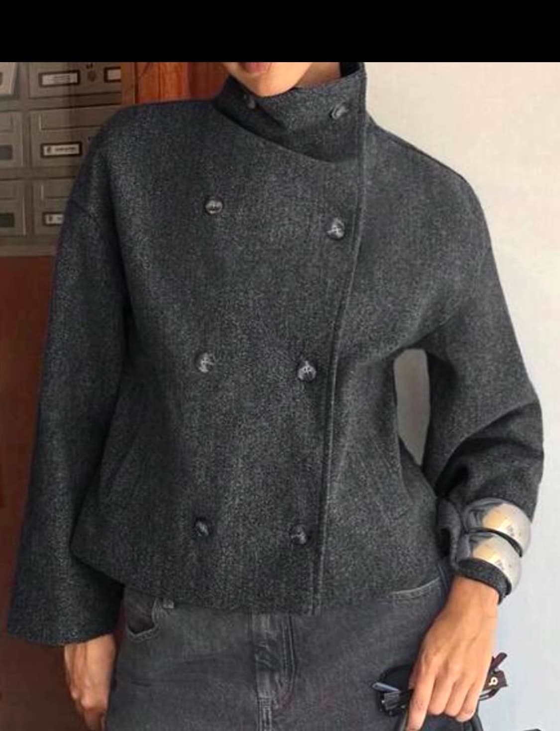 터틀넥 오버코트 / 다크그레이 상품이미지1