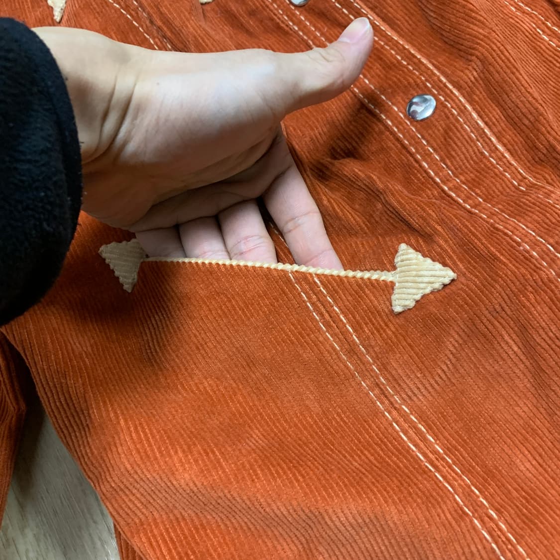 여자90추정)빈티지 웨스턴 코듀로이 셔츠 상품이미지4