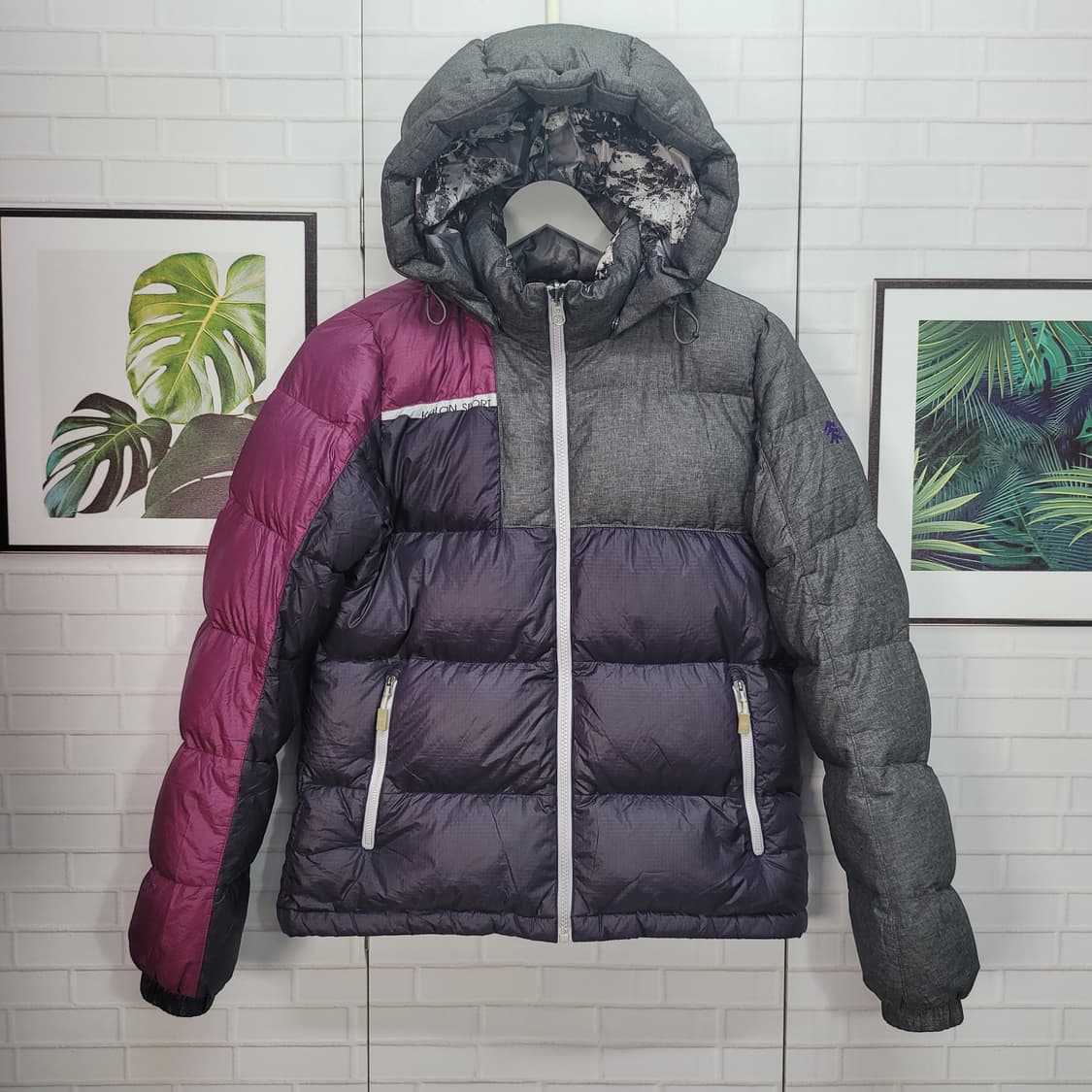 코오롱스포츠 700필파워 구스다운 양면 후드 패딩 자켓 90사이즈 상품이미지3