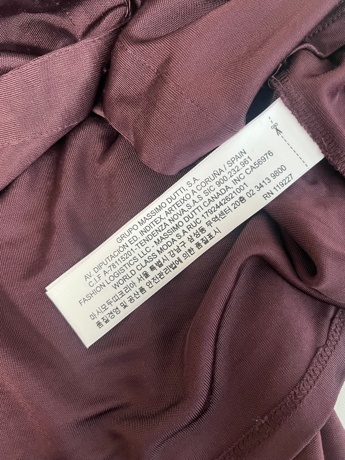 XS) 마시모두띠 비스코스 셔츠 블라우스 버건디 상품이미지6