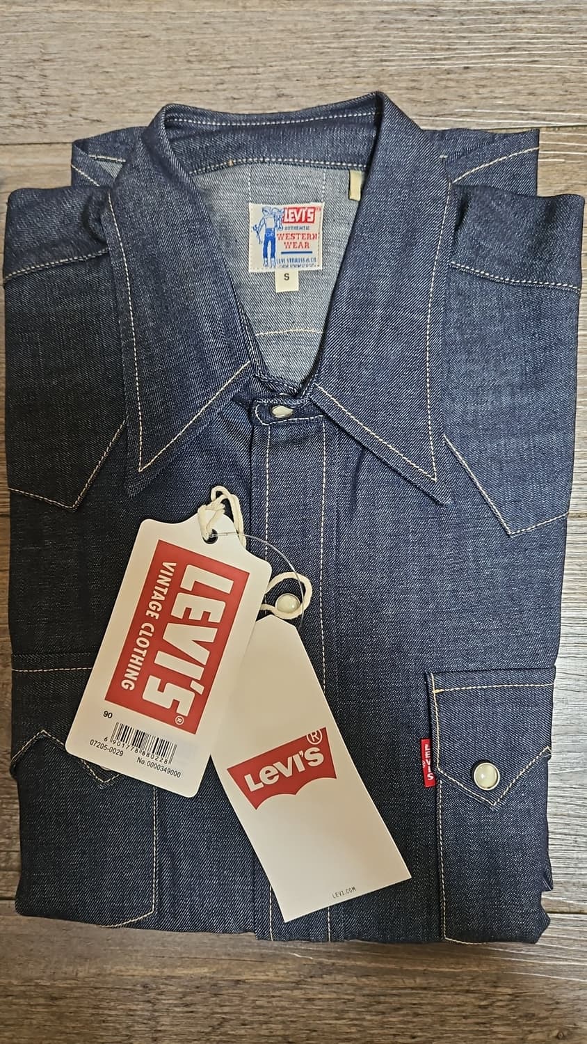 리바이스 LVC 1955 쏘우투스 데님 셔츠 리지드 S 상품이미지3