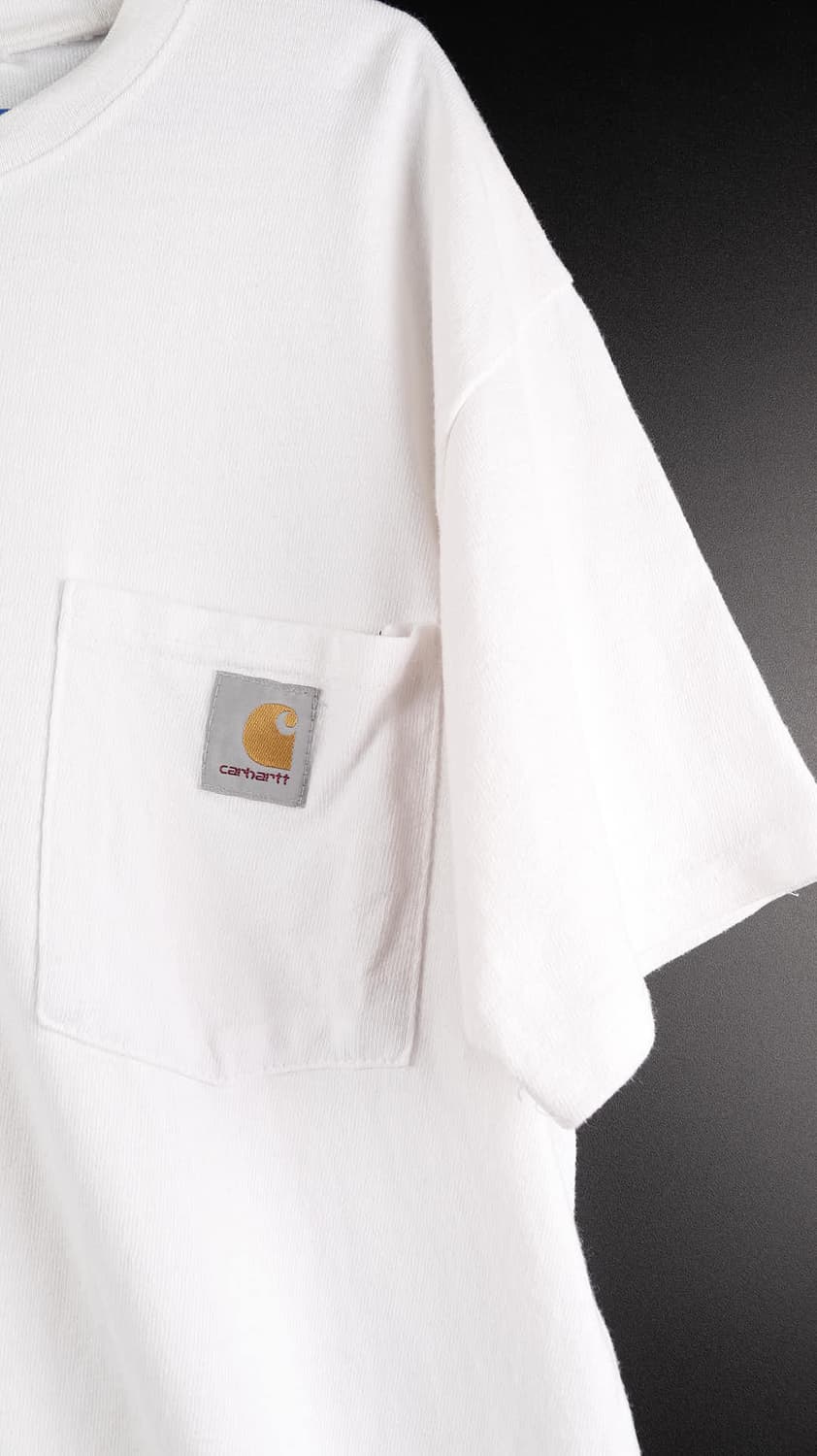 칼하트 흰색 포켓 반팔티 상품이미지4