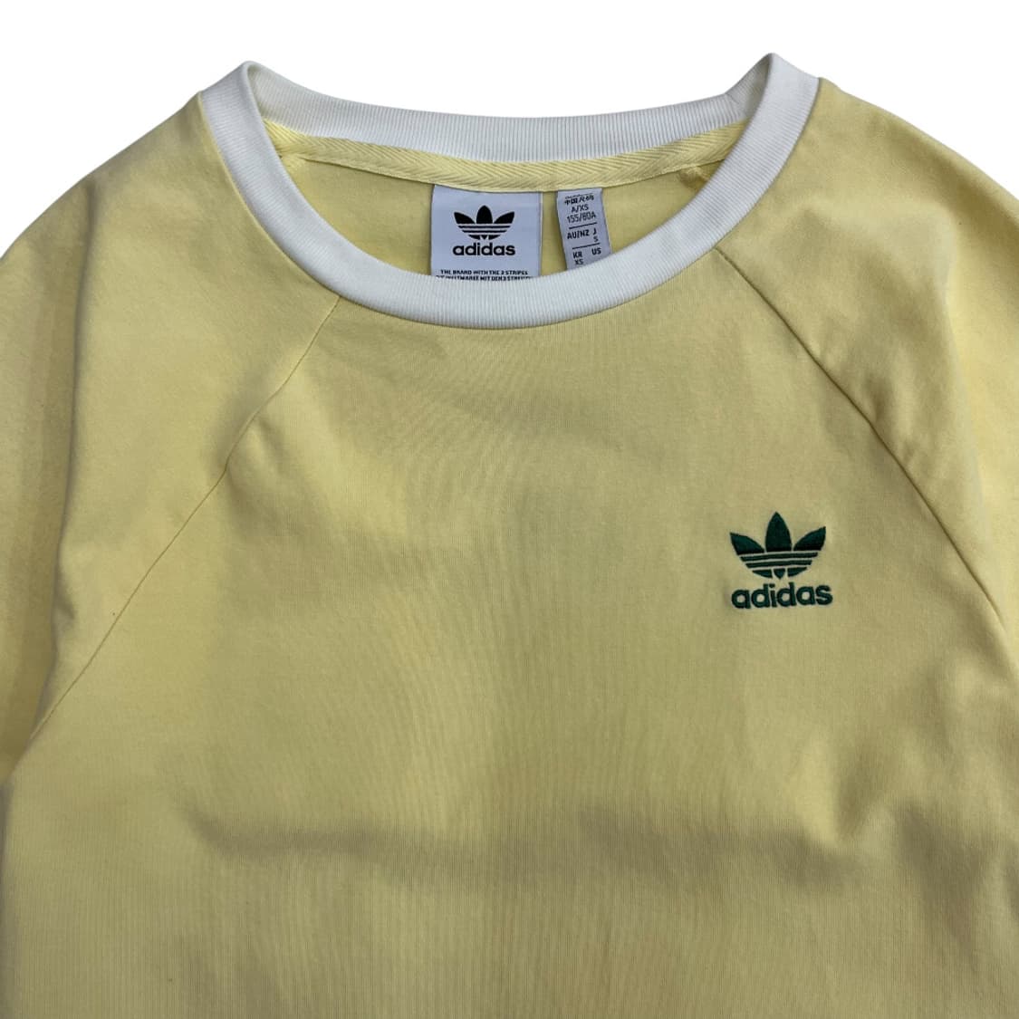 아디다스 딥그린 로고 레몬 반팔 XS 상품이미지5