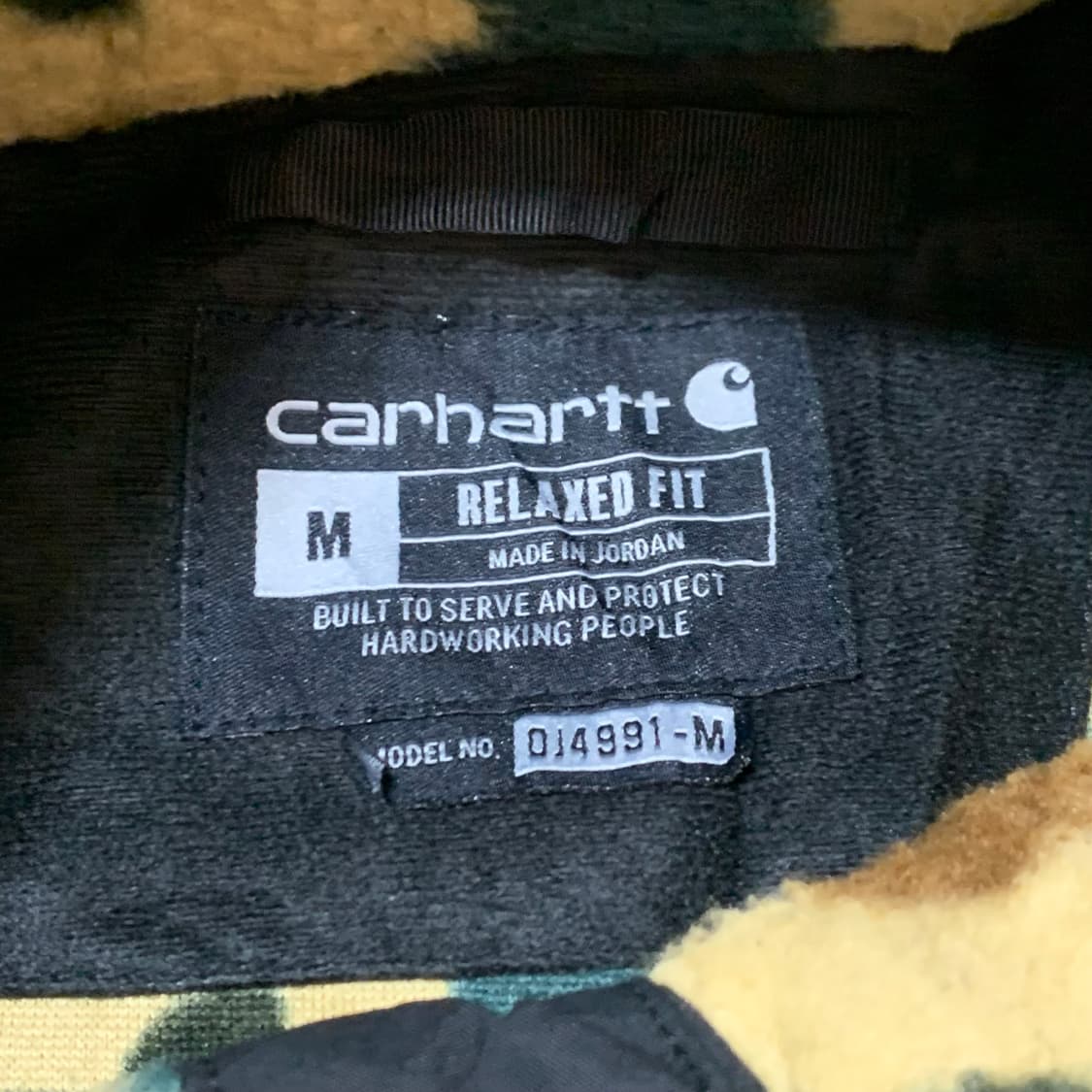 칼하트wip 카모 플리스 풀오버 (M) 상품이미지5