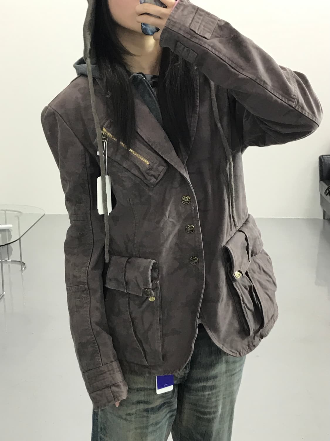  디젤 카모 패턴 브라운 자켓 상품이미지3