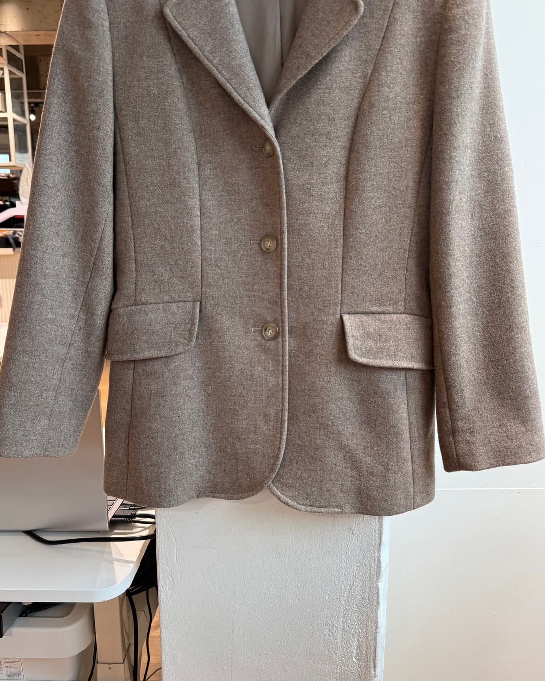 발렌시아가 브라운 울 블레이저 셋업 상품이미지4