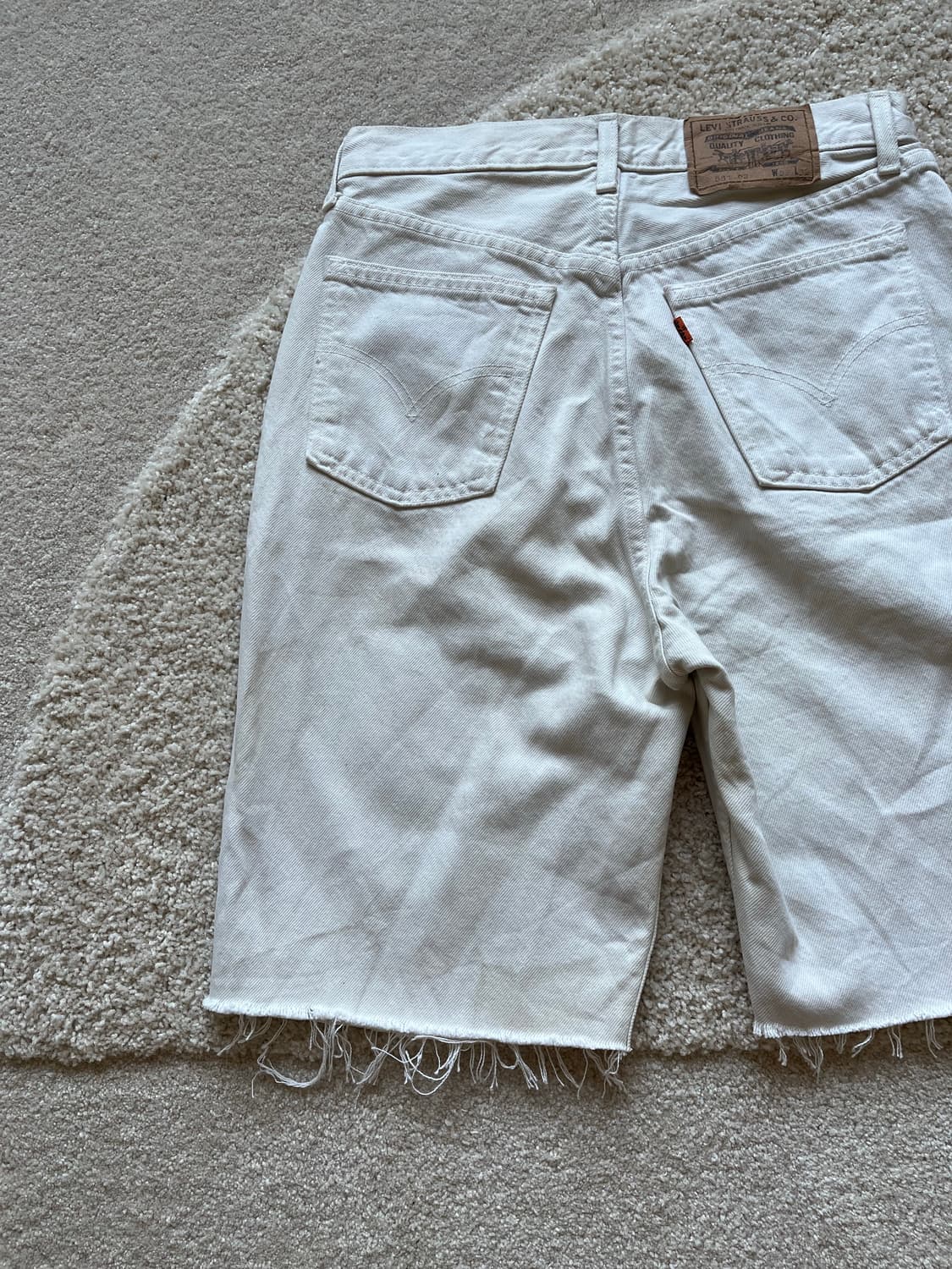 90s Levi's 881 오렌지탭 커팅 데님 쇼츠 (28-29) 상품이미지8